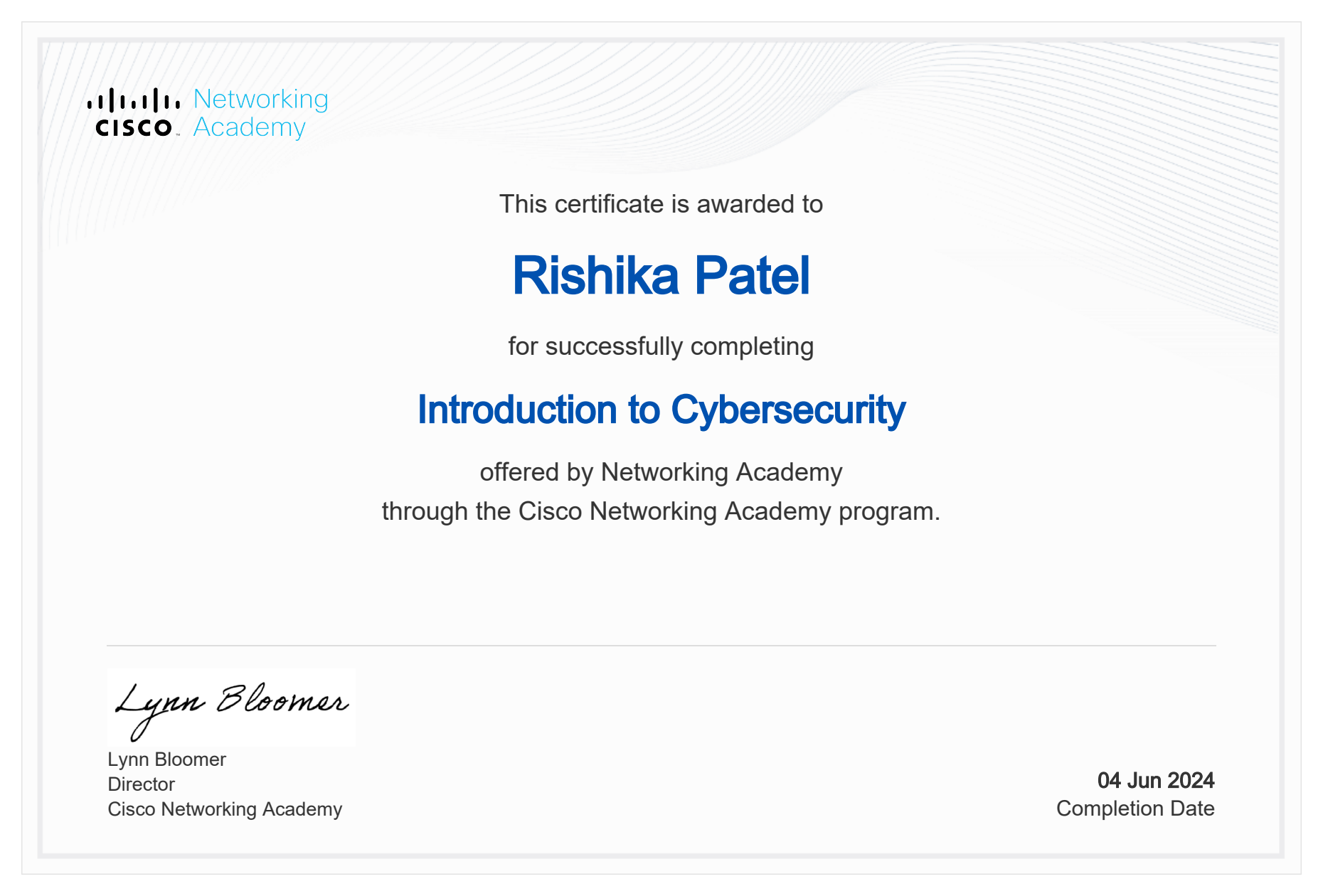 Introduction to Cybersecurity